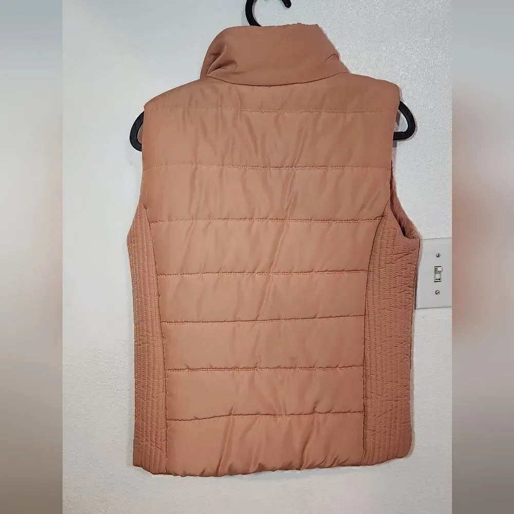 New York And Co. Puffer Vest in Pink Blush Size Medium - Picture 5 of 9